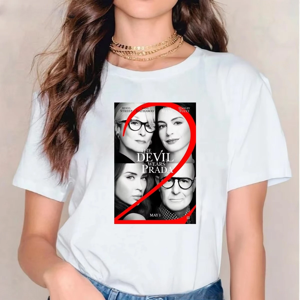 2026 New Movie The Devil Wears Prada 2 Graphic 100%Cotton Unisex Shirt Summer Men Fashion Oversized Tshirt Movie Merchandise