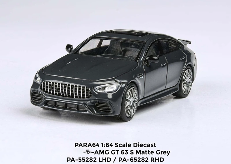 Para6464 1/64 2018 AMG GT 63 S LHD(Left Hand Drive) Diecast Alloy toy cars for collection gift