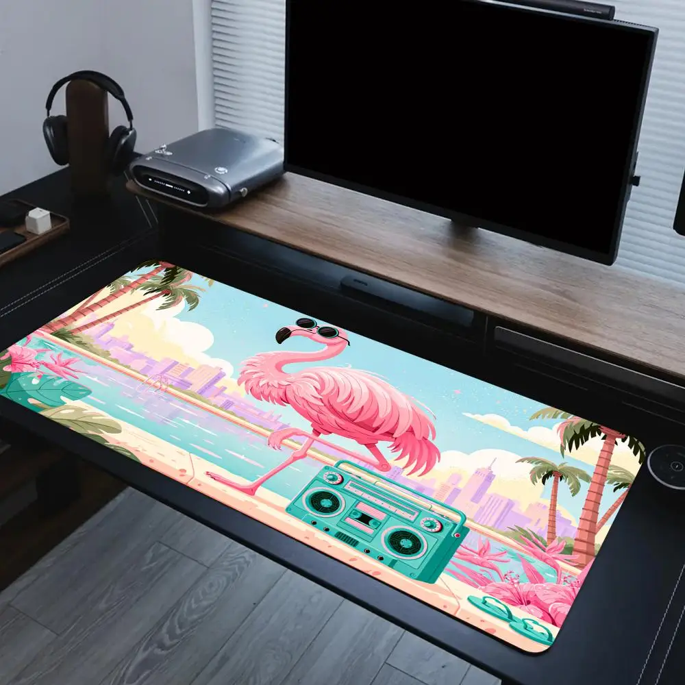 Stylish pink flamingos Mouse Pad Large Computer Office Game Table Mats Rubber Anti-slip XXL Mouse Mat HDP Long Desk Pads Mauspad