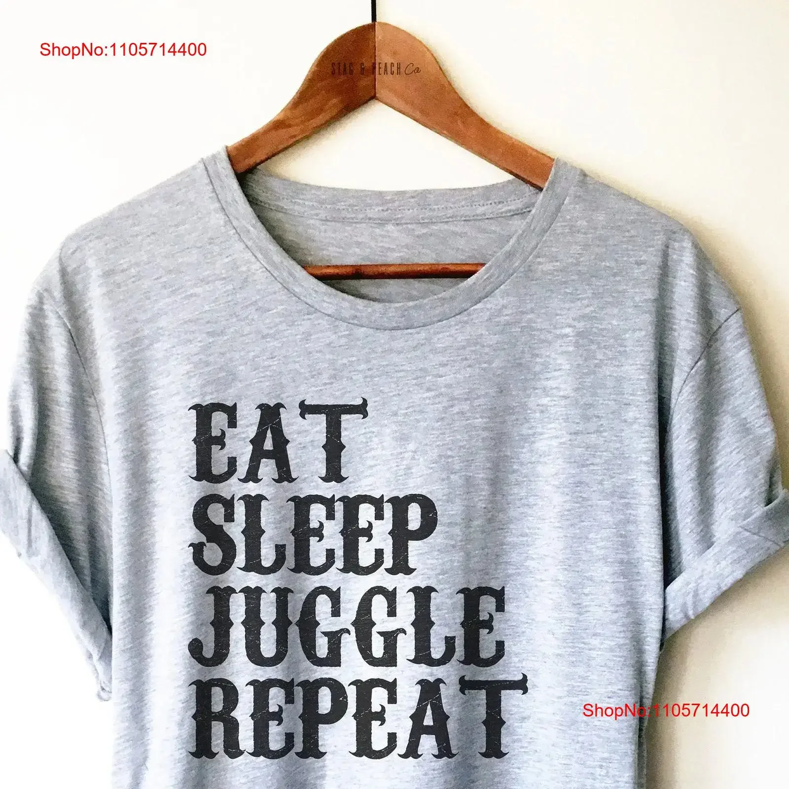 Circus T Shirt Juggling Party Birthday Ringmaster Outfit Eat Sleep Juggle vintage Washed Unisex Versatile Stylish graphic