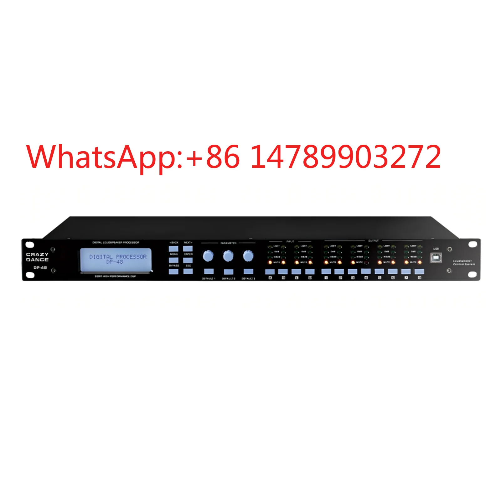 

4 In 8 Out Hi-Res DSP Processor Equalizer Stage Speaker Effect Device