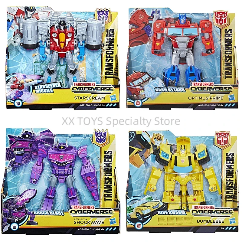 

Hasbro Transformers Cyberverse Ultra Class Decepticon Shockwave Bumblebee Starscream Action Attacker Transformable Manga Figure