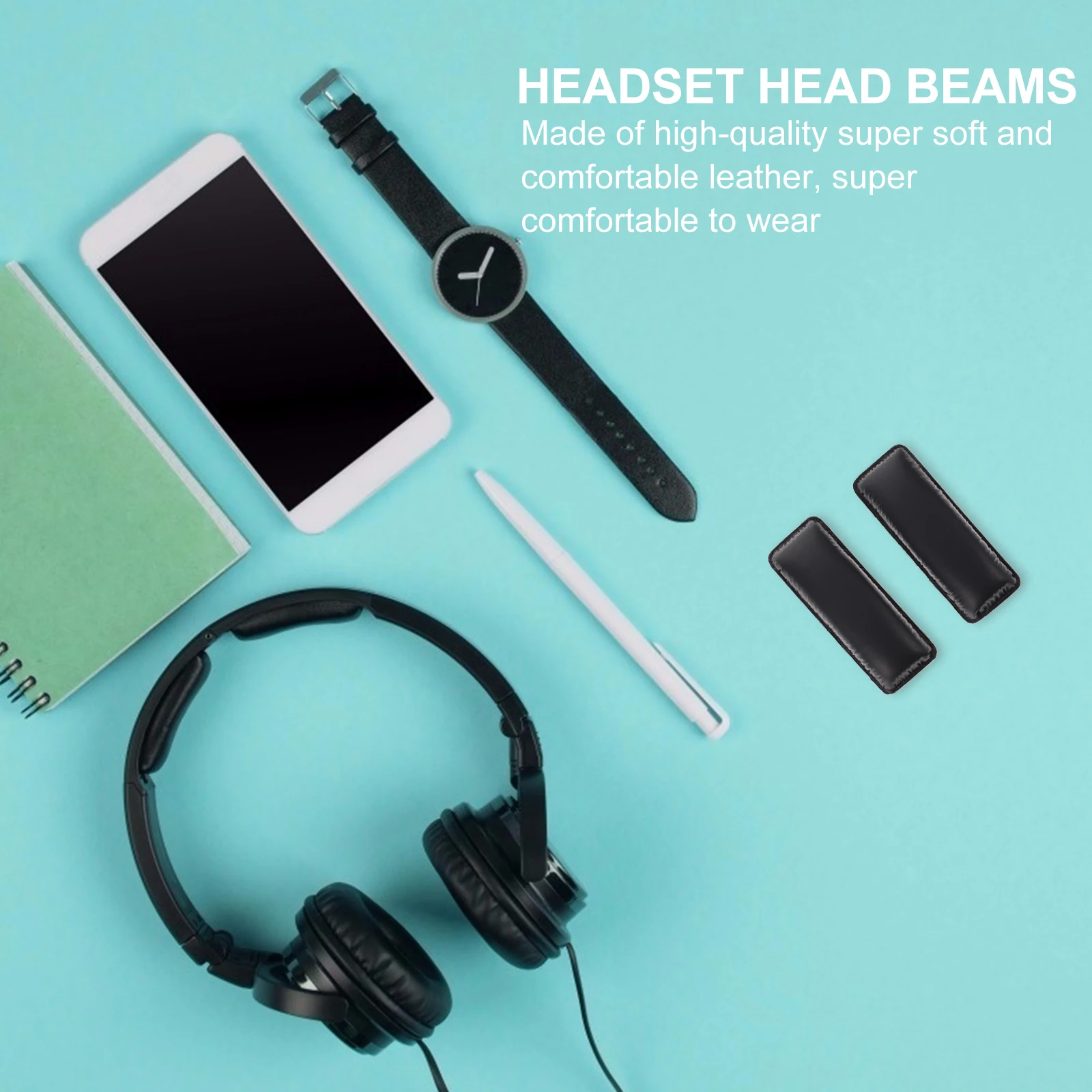 

Headband Pads Replacement For RS160 RS170 RS180 Black Headphone Protector Cushions Beam Covers 2pcs