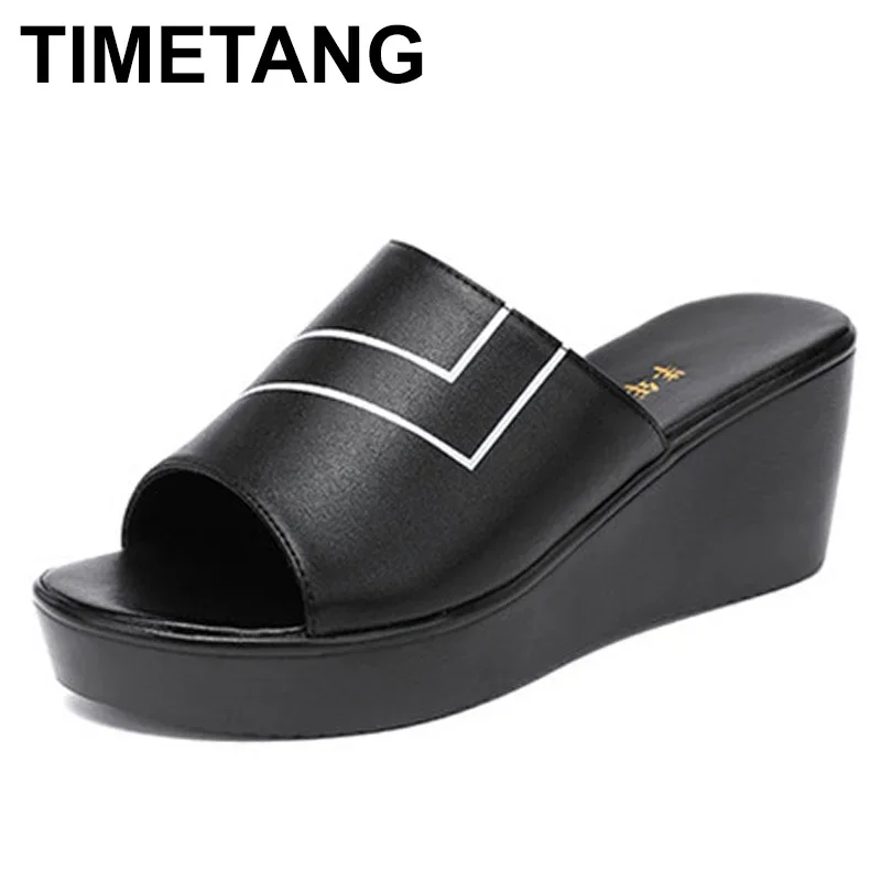 

TIMETANG большой Size32-43Fashion2021Women тапочки на плоской подошве; Обувь на платформе; Обувь на низком каблуке; Шлепанцы без задника с открытыми пальцами для дамские уличные белого цвета; Летние Тапочки