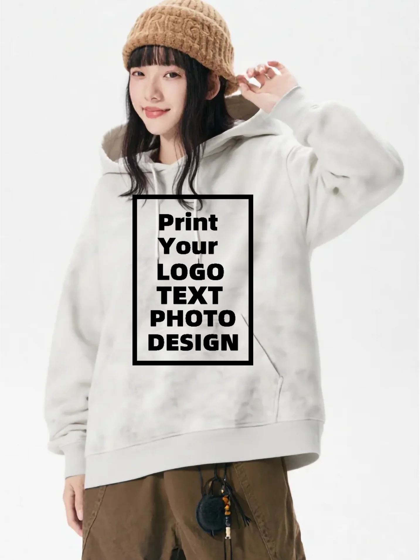 Personalisiertes Logo, personalisierte Hoodies, Komfort-Sweatshirt, Student, lässig, individueller Druck, Text, DIY-Hoodie, modische Kapuzenkleidung für Damen