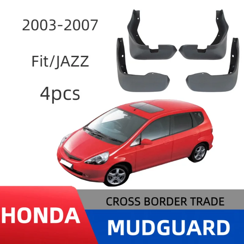 

4PCS For 2003-2007 Honda Jazz Fit Car Mudguards Cover Front and Rear Parts Splash Proof Cars Mud Flaps Wheel Guards Accessories