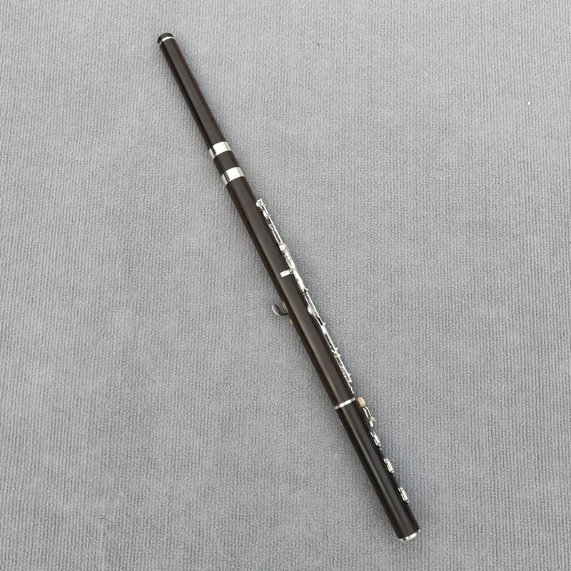 Top Japan 17 Holes Ebony flute Open Hole Silver Plated E key Grenadilla Wood Professional Flute