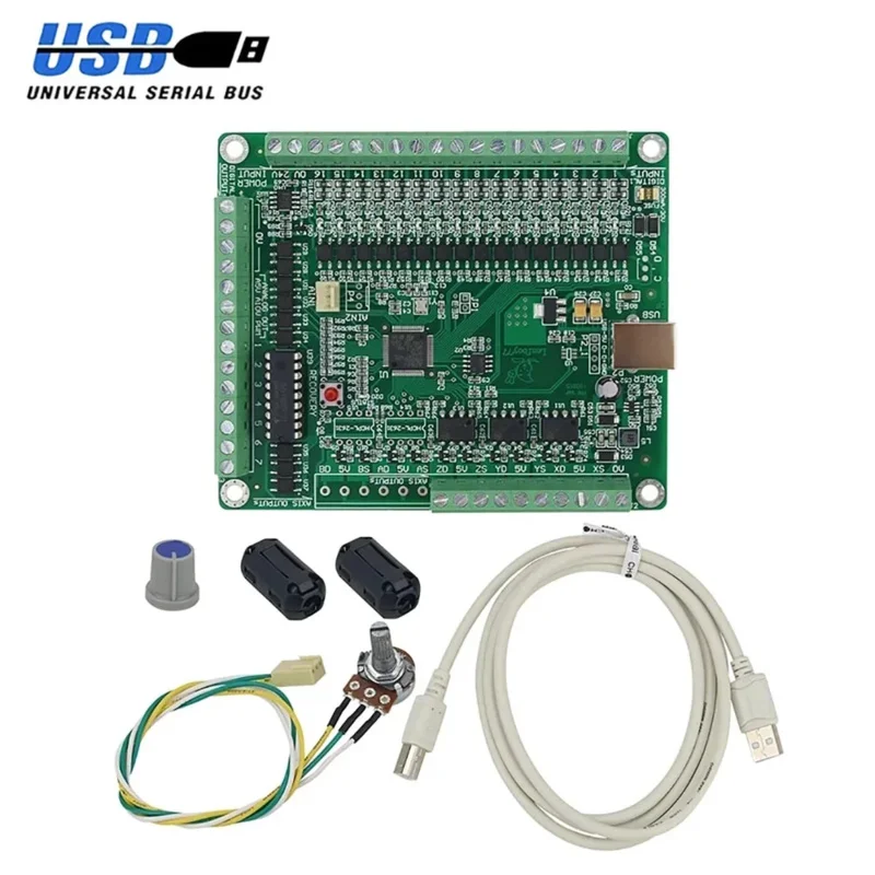 3/5-Axis Board MACH3 USB CNC Engraving Machine Control Interface Card (NPN Version) External Power Supply