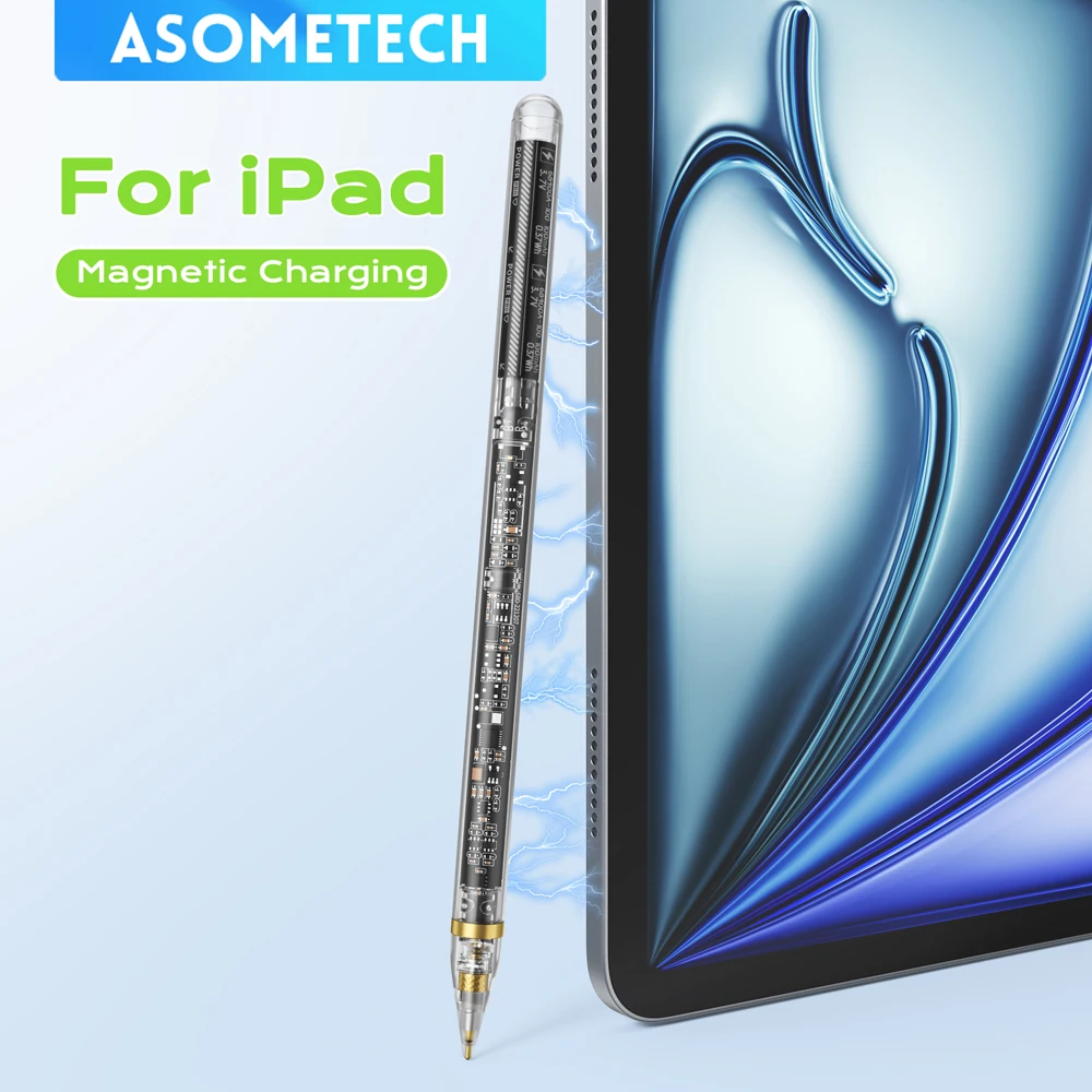 

For Apple Pencil 2 1 iPad Pencil Clear Stylus for iPad Air 4 5 Pro 11 12.9 Mini With Wireless Charging Palm Rejection Tablet Pen