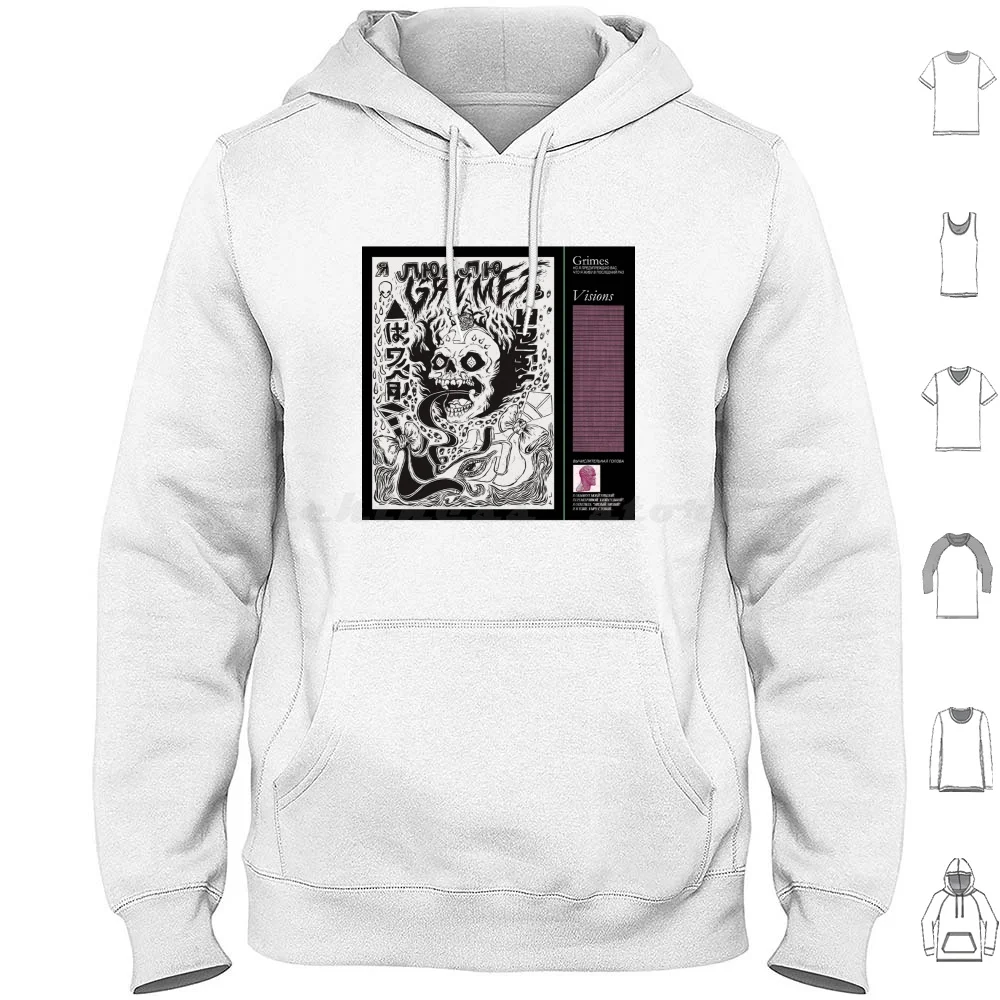 Grimes Visions Album Cover Hoodies Long Sleeve Grimes Visions