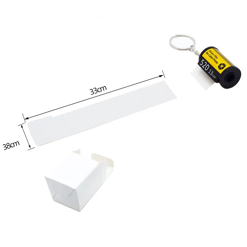 20sets Sublimation Film Picture Frame Blank Keychain Heat Press Film Key Holder For Door Key Decor Diy Memorial Craft Gifts
