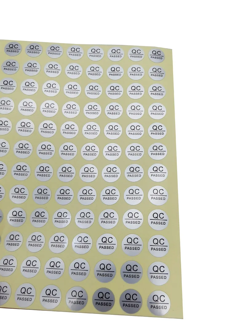 Imagem -03 - Diâmetro qc Passed Adesivos Matte Holograma Prata Adesivo Impermeável 1000 Pcs 10 mm