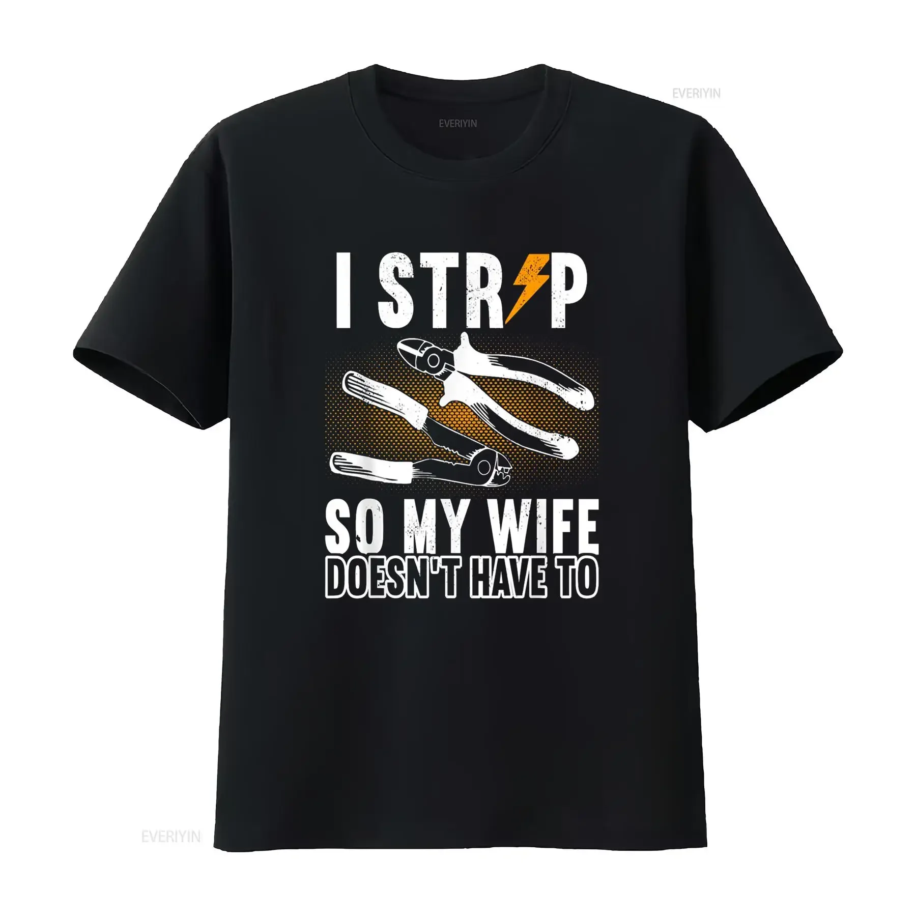 Electrician Outfit Electrical Technicain Tools T Shirt vintage Washed designer clothes Stylish Versatile homme streetwear Soft