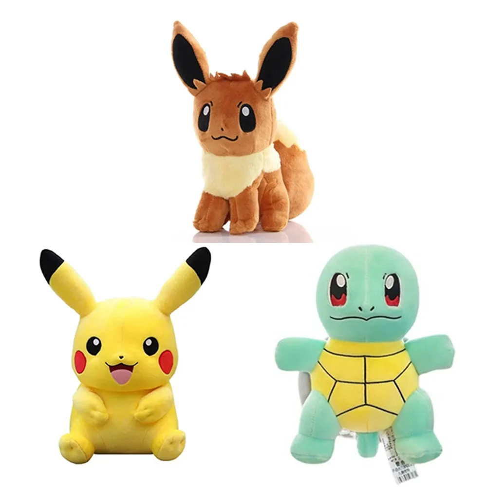 

20cm*Pokemon Stuffed Plush Toys Kawaii Pikachu Raichu Jenny Turtle Anime Doll Kids Birthday Christmas Gift