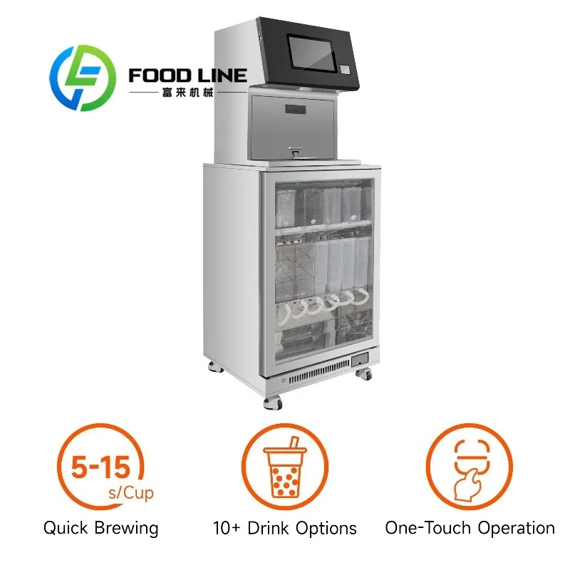 6-Second Production Fully Automatic Intelligent Machine a Bubble Tea  Milk Tea Beverage Machine Boba Maker for Cafe Shop