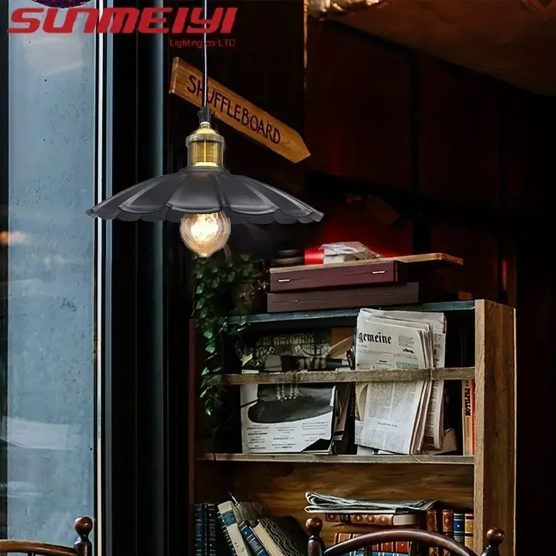 Vintage Pendant Light Loft Retro Chandelier Pendant Lamp E27 Base Industrial Hanging Light Edison Home Lighting for Living Room