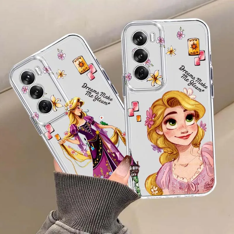 

Disney Tangled Cute Phone Case For OPPO A11 A16 A55 A56 A57 A72 A52 A73 A74 A54 A76 A78 Find X5 X6 X7 Ultra Pro 5G Transparent