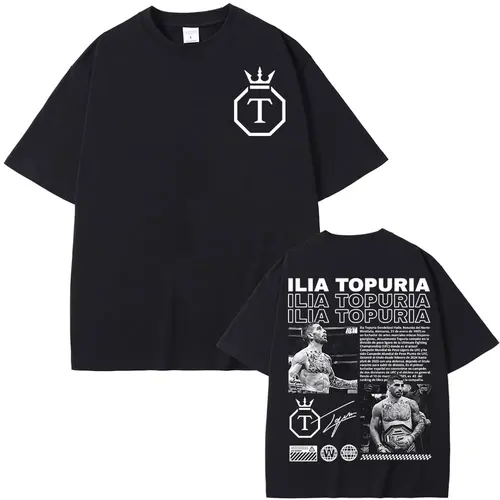 Camisetas limitadas de El Matador Ilia Topuria Merch para hombres y mujeres, camisetas informales de algodón de alta calidad, camiseta Retro de moda de gran tamaño