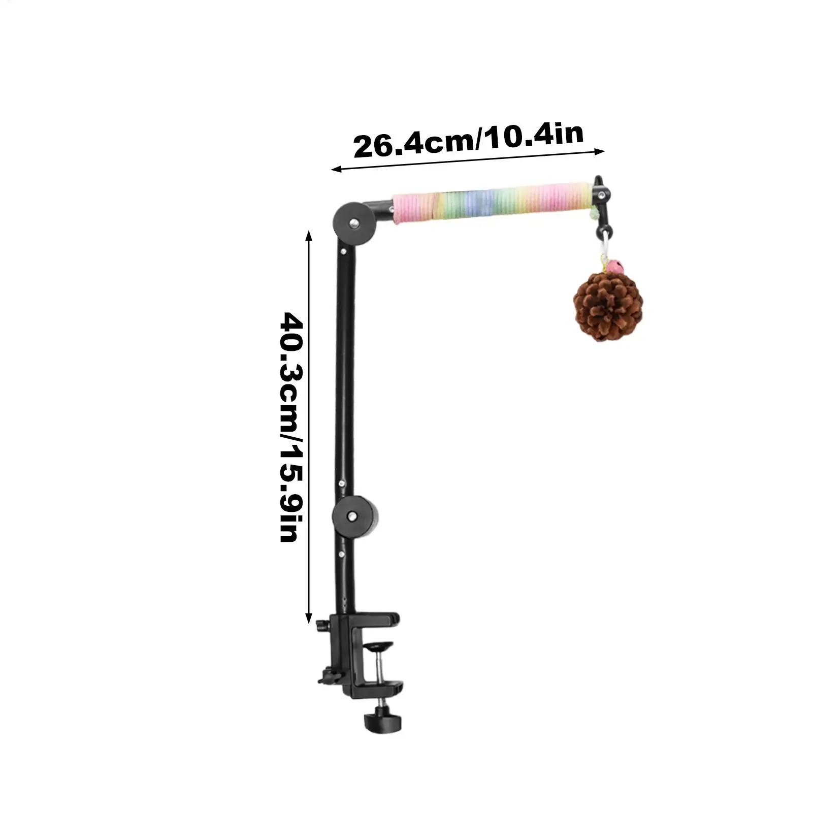 Parrot Perch Interactive Enrichment Toys 4 In 1 Bird Perch Stand Parrot Toys With Ball For Parakeet Cockatiel Conure Lovebird view 6