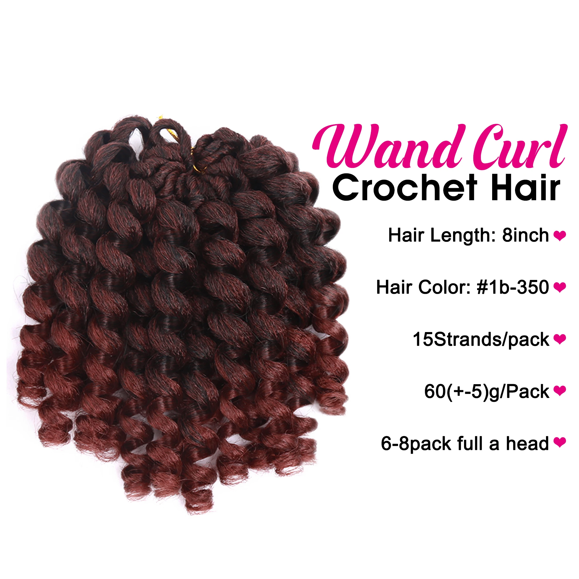 Amir Jumpy Wand Curl Crochet Hair Extensions for Women Ombre Braiding Hair Jumbo Pre Stretch Senegalese Twist Faux Locs Cosplay