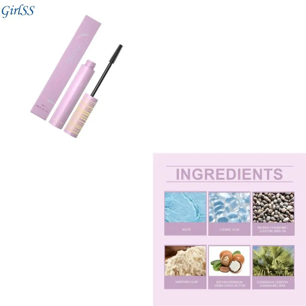 5D Zijdevezel Lash Mascara voor langere, dikkere, volumere wimpers Waterpoof Mascara Langdurige wimpers Mascara T4MB