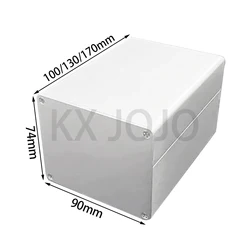 Aluminum Enclosure 90*74*100/130/170mm Waterproof Box Split Case Straight Electronic Box Power Instrument Silver