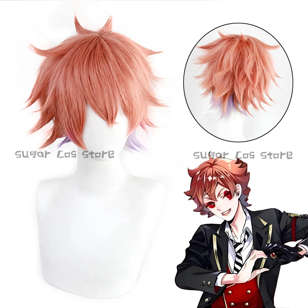 Anime Twisted Wonderland Ace Trappola Cosplay Wig Light Purple Gradient Heat-Resistant Fiber Synthetic Hair Halloween Party Prop