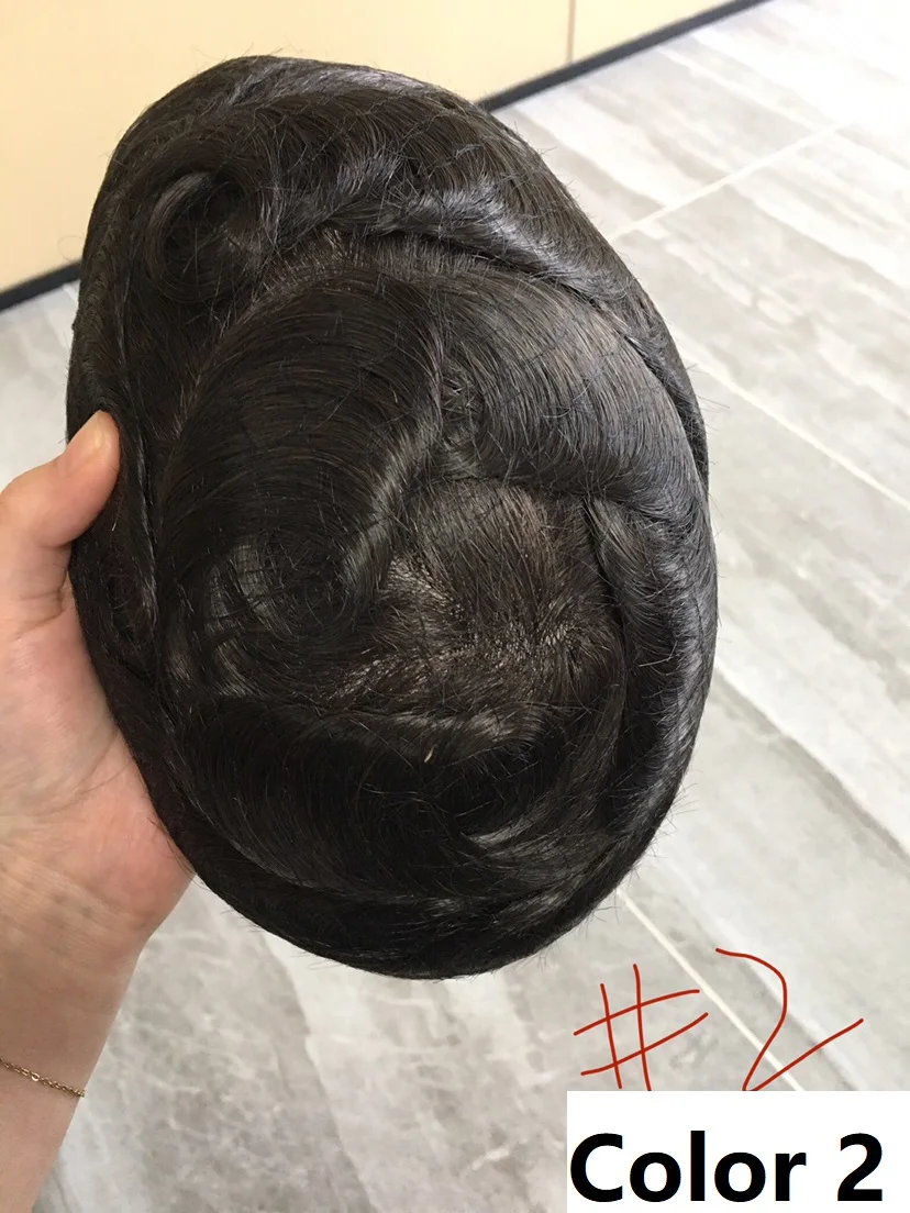 iSkin -Durable Men Toupee 0.12mm Skin Male Capillary Prosthesis Human Hair Replacement System Unit Hair Piece Wig Toupee For Men