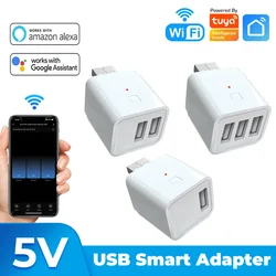 Tuya Smart WiFi Micro USB Adaptor Switch 5V Mini USB Charger Power Adaptor Smart Life APP Control Works with Alexa Google Home