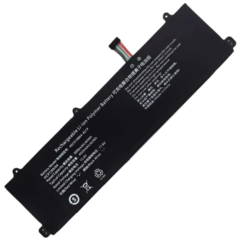 New 2970C6-4S1P AEC616864-4S1P Laptop Battery 15.4V 60Wh 3896mAh For Mechrevo 16 16-7602 16Pro 16Pro-946Q3 Notebook