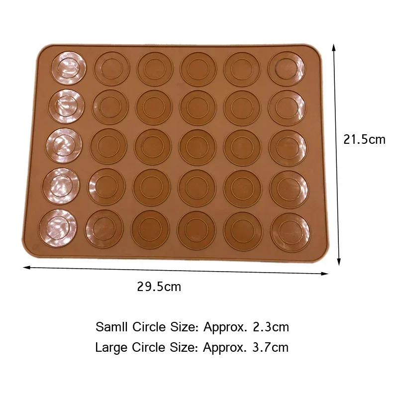 30 Hole Non-stick Silicone Baking Mat Pad Sheet Macaron Baking Mold Placemat Cake Dessert Oven Liner Kitchen Bakery Accessories