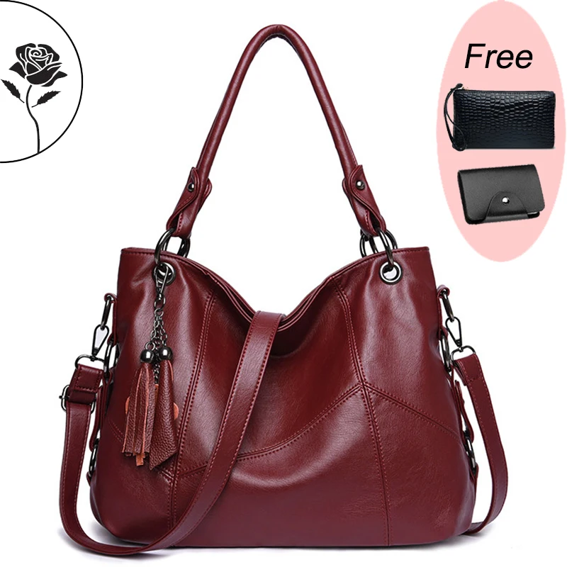 Luxury Soft Leather Handbags Designer Retro Crossbody Bags for Women 2024 New Large Capacity Ladies Shoulder Messenger Bag