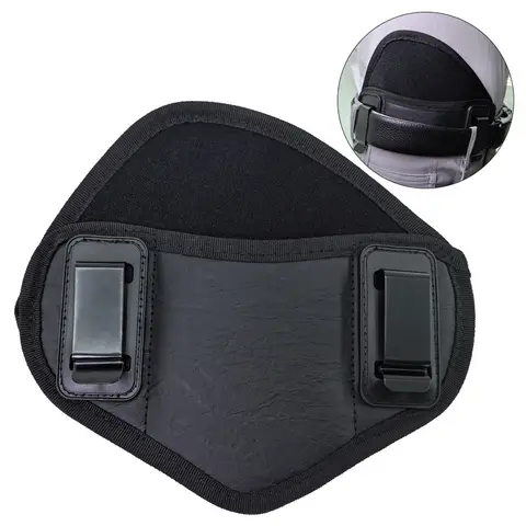 DIZETION Tactical Holster PU Leather Concealed Gun Pouch for Glock 17 19 23 32 Sig Sauer Beretta Kahr Bersa Thunder Gun Holster