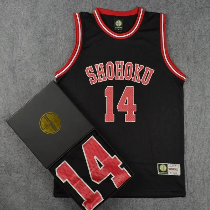 Adults SLAM DUNK SHOHOKU Cosplay Basketball Jersey Tops for Men Boy NO.14 Hisashi Mitsui Cosplay Costumes Training Vest