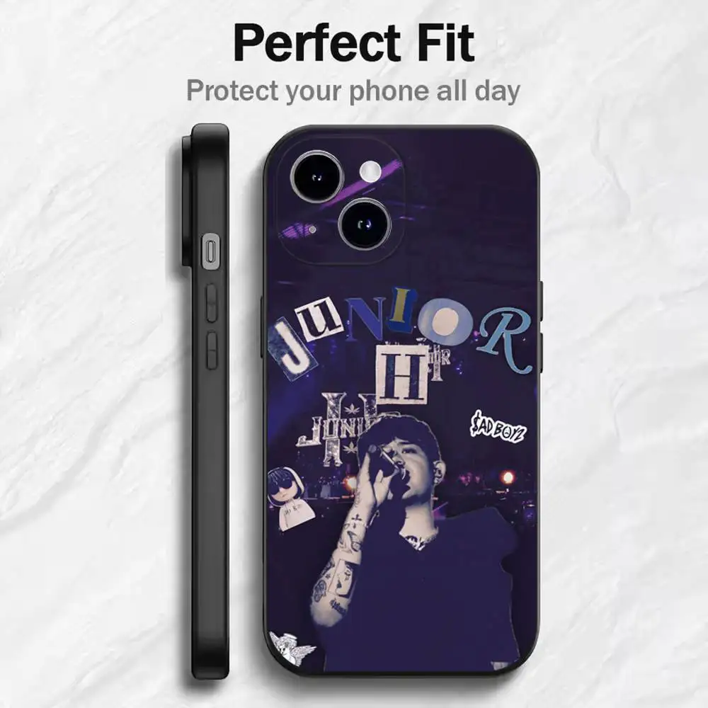 เคสโทรศัพท์มือถือ iPhone รุ่น 17 16 15 14 13 12 11 Mini XS XR X 6S 6 Pro Max Plus สีดำ แบบนิ่ม ลายนักร้อง J-Junior H