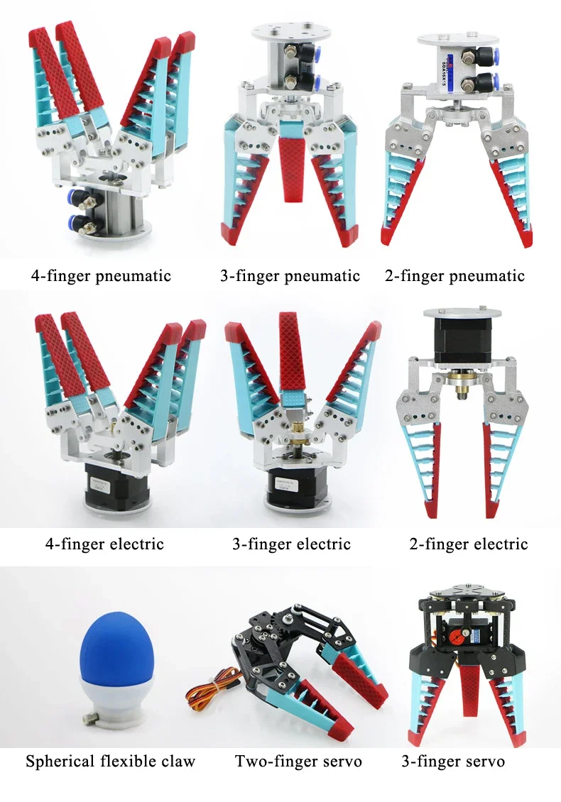 Flexible Gripper Finger Claw Holder with Silicone Non-Slip for UR/AUBO/JAKA/ELITE/GCR/SCR Big Load Industrial Robotic Arm