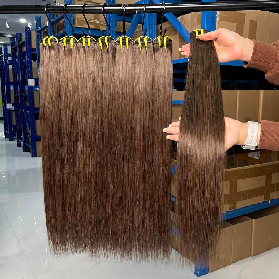 Droits # Extensions de cheveux naturels vietnamiens vierges à double trame, 2 couleurs, 16-30 pouces, 100 grammes, pour femmes noires