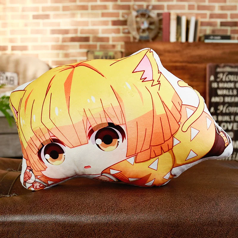 Kawaii Demon Slayer Kitty Stuffed Pillows Kimetsu No Yaiba Plush Dakimakura Cute Cat Throw Pillow Anime Dolls Back Body Cushion