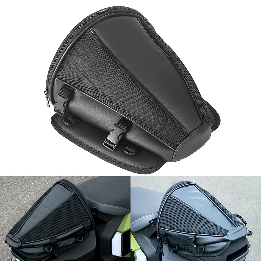 Black Multifunction Motorcycle Rear Seat Bag Waterproof Motorcycle Tail Bag Large Capacity Motocross Rider Shoulder Bag