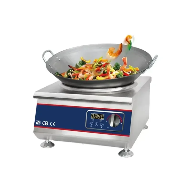 5000W Commercial Induction Cooker 220V Stainless Steel Electric Stove for Restaurant Kitchen Heavy Duty Professional Cooking