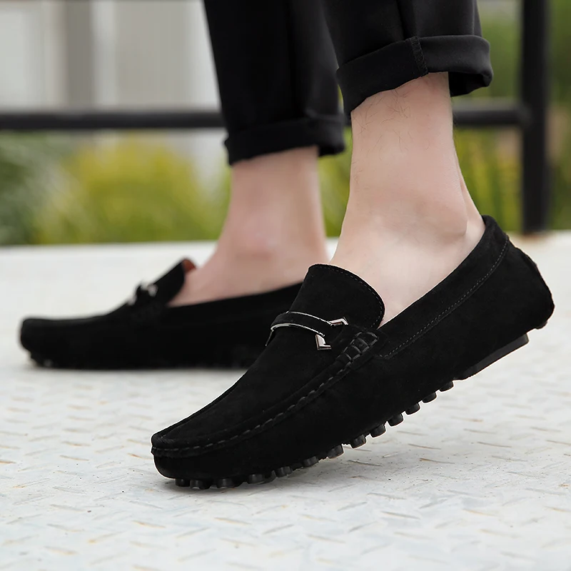 أحذية Penny Loafers Moccasin للرجال سهلة الارتداء على أحذية القوارب المسطحة #2