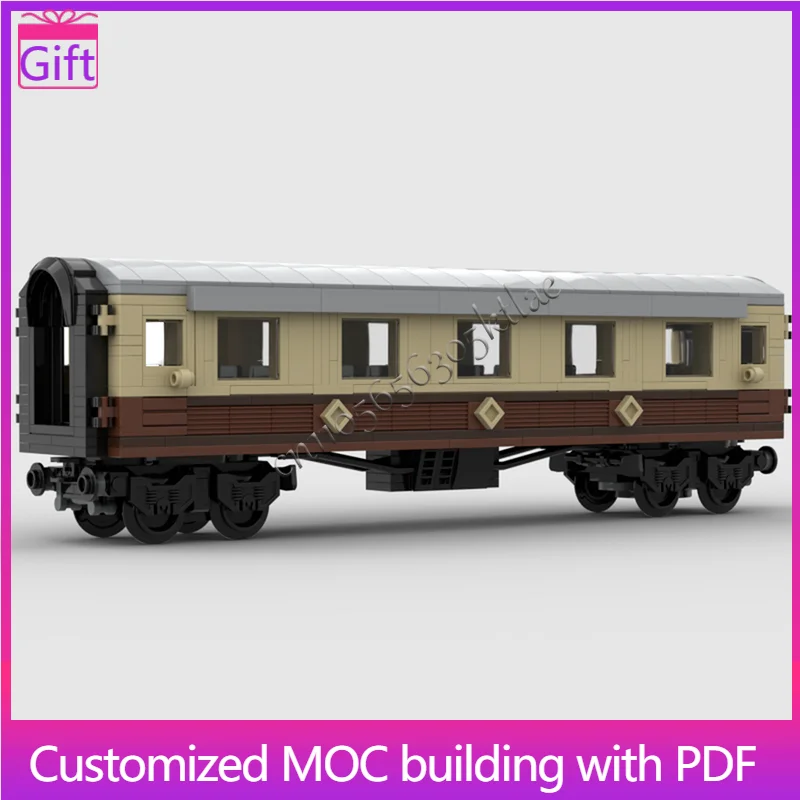 

574 Parts MOC Light Colored Series Train Carriages Model Building Blocks Bricks DIY Creative Assembly Educational Toys Kid Gift