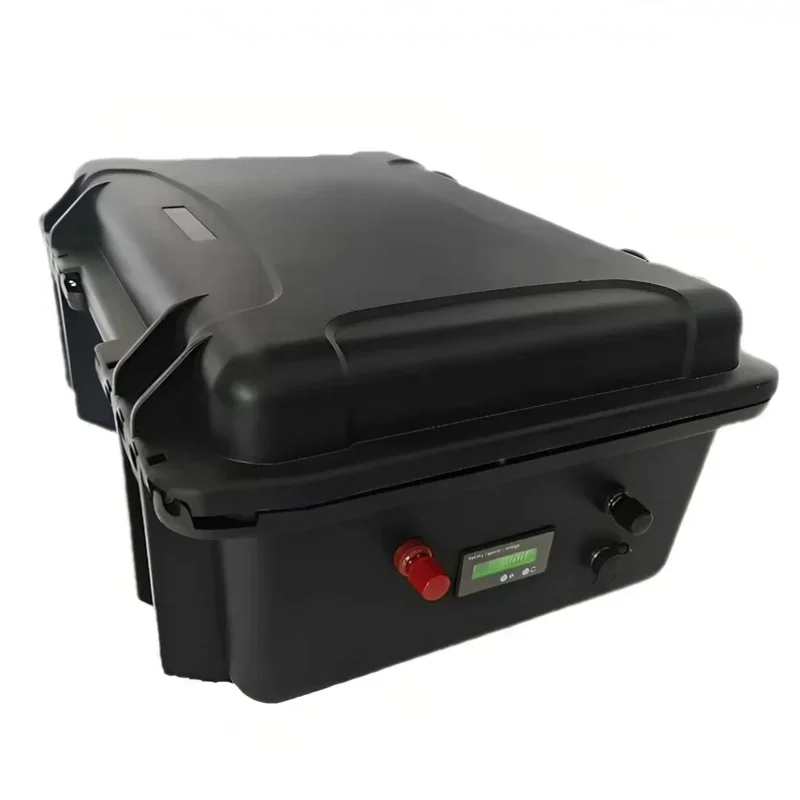 24V LiFePO4 Battery 100Ah 200Ah Deep Cycle Lithium Iron Phosphate Battery with BMS & Charger for Trolling Fishing Boat Propeller