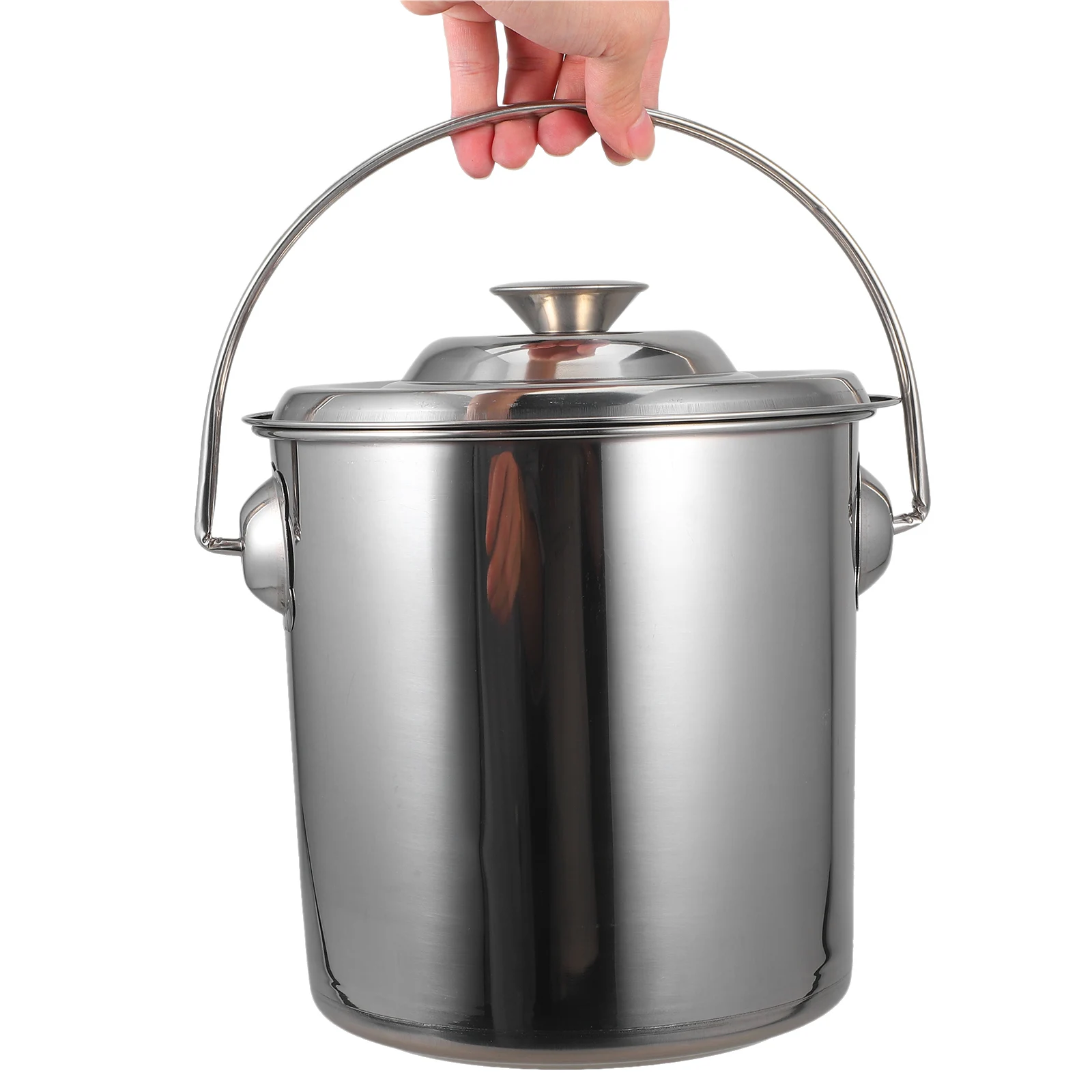 

Stainless Steel Storage Bucket with Sealed Lid Large Capacity Wear-Resistant Multipurpose Water Rice Container Portable Kitchen