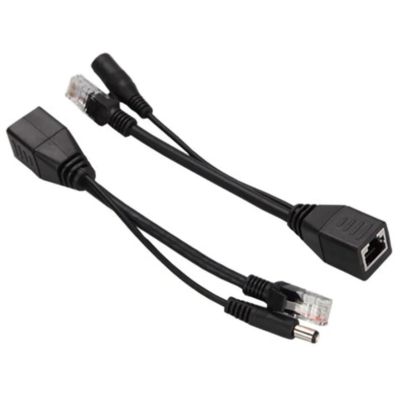 1PCS POE Cable Passive Power Over Ethernet Adapter Cable POE Splitter RJ45 Injector Power Supply Module 12-48v For IP Camea