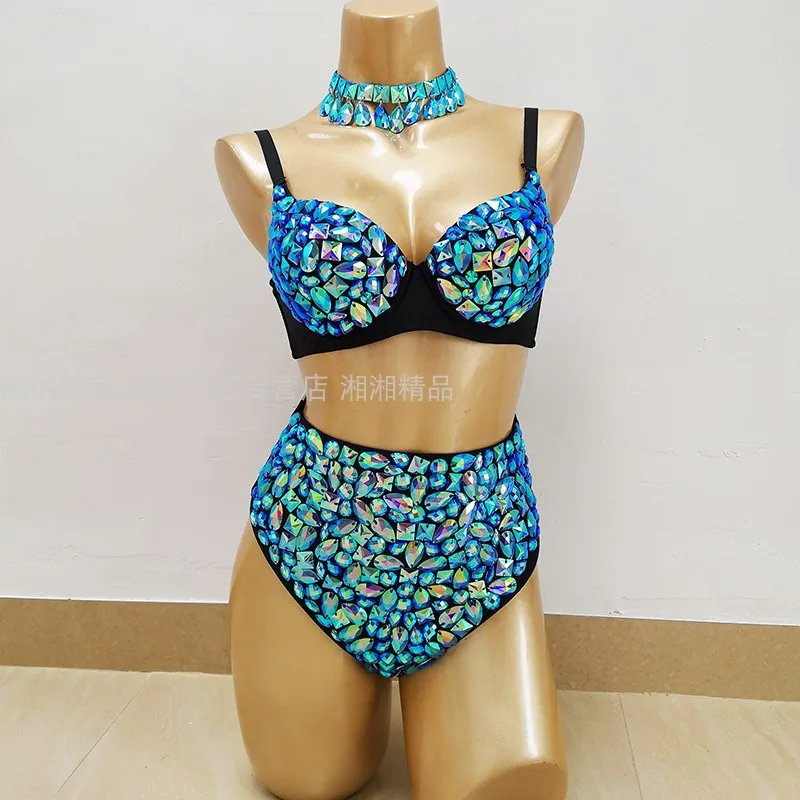 Angepasst Neue Party Nachtclub Sexy Bühne Kostüm Bar Erwachsene Stahl Rohr Jazz Dance mit Diamant Leistung Kostüm Weibliche