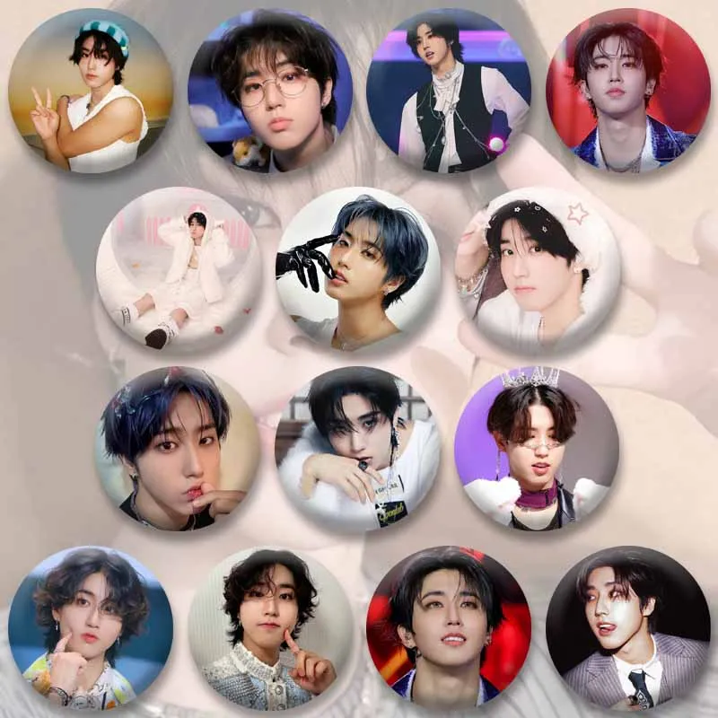Pop Idol Han Ji-sung Badge Tinplate Soft Button Pins Funny Singer Brooches for Bag Clothing Collar Accessories Fans Jewelry Gift