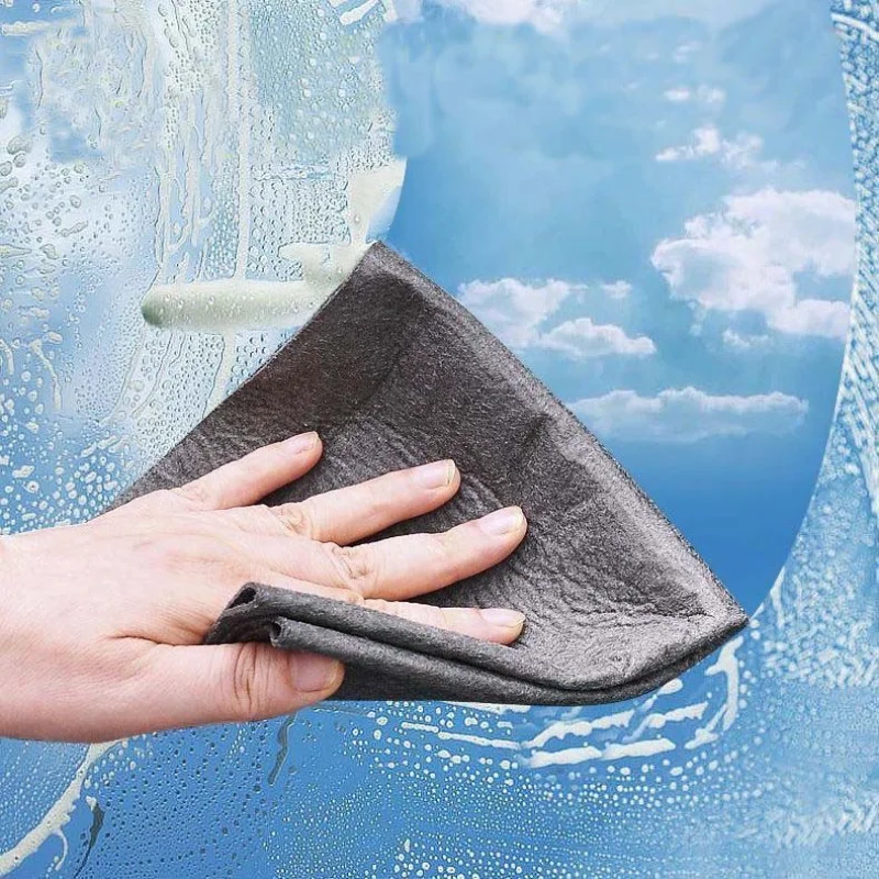 Thickened Magic Cleaning Cloth Microfiber Glass Clean Towel Reusable Washable Lint-free Cleaning Rags For Kitchen Glass Car