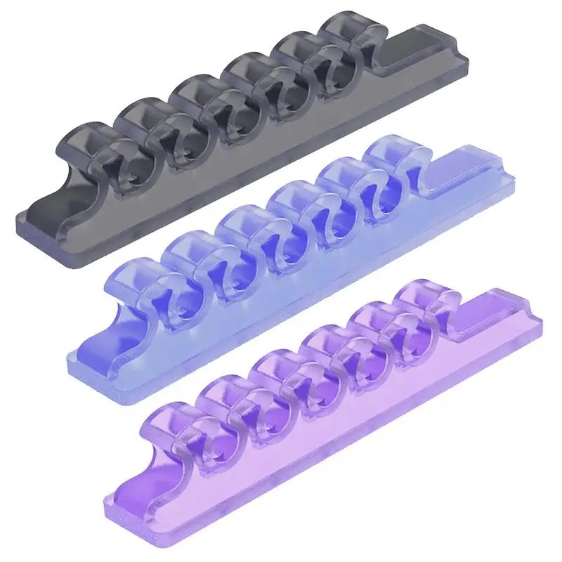 Clip per cavi in Silicone a 5 fori per Mouse Usb flessibile supporto per Clip di gestione dell'avvolgitore per cuffie organizzatore da tavolo per ufficio