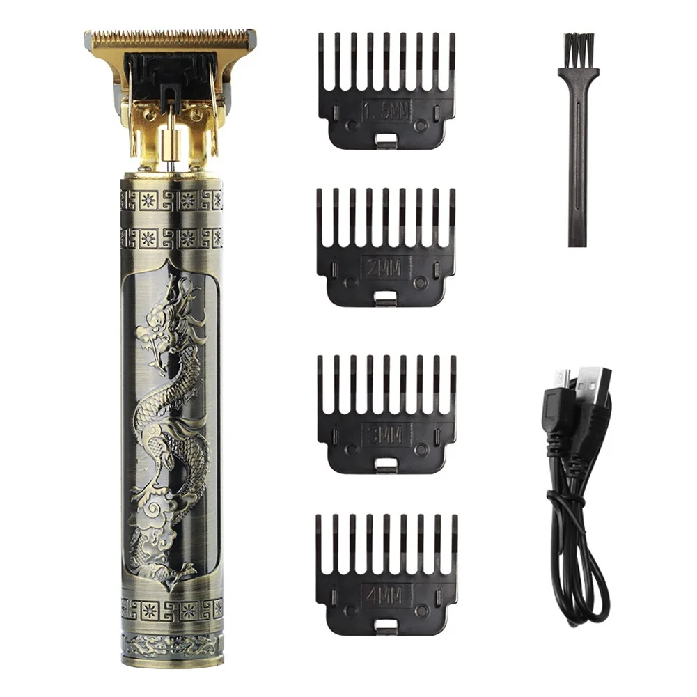 Barbeador Elétrico Profissional para Homens, Aparador de Pelos Corporais e Faciais, Recarregável, Sem Fio, Design Preciso